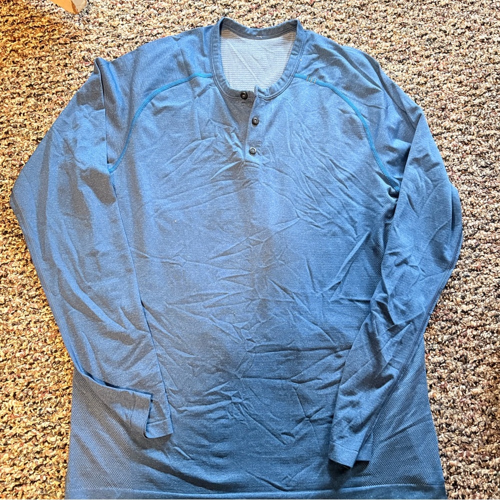 Men's Blue Long Sleeve swiftly shirt